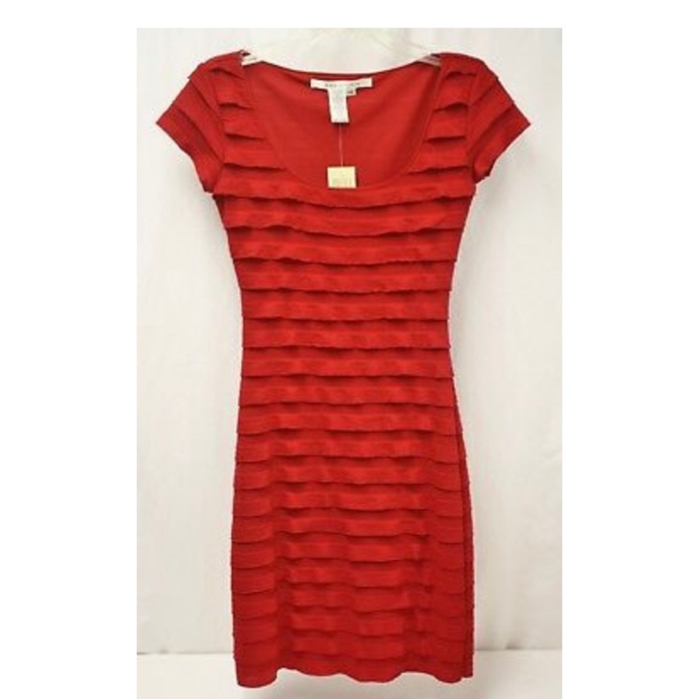 NWT MAX STUDIO Red Midi Dress - SMALL